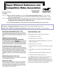 Preview of September 2008 UMECRA Newsletter
