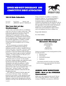 Preview of September 2010 UMECRA Newsletter