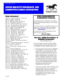 Preview of February 2011 UMECRA Newsletter