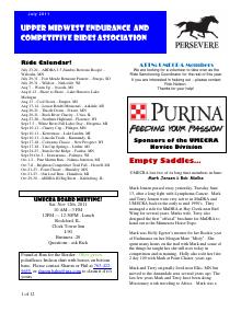 Preview of June 2011 UMECRA Newsletter
