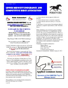 Preview of October 2011 UMECRA Newsletter