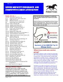 Preview of April 2013 UMECRA Newsletter