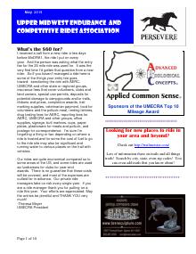 Preview of April 2015 UMECRA Newsletter
