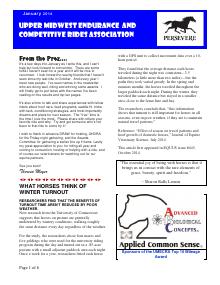 Preview of December 2015 UMECRA Newsletter