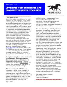 Preview of November 2016 UMECRA Newsletter