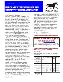 Preview of May 2018 UMECRA Newsletter