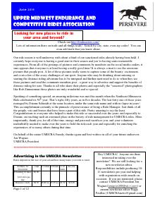 Preview of May 2019 UMECRA Newsletter