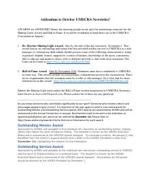 Preview of September 2023 UMECRA Newsletter